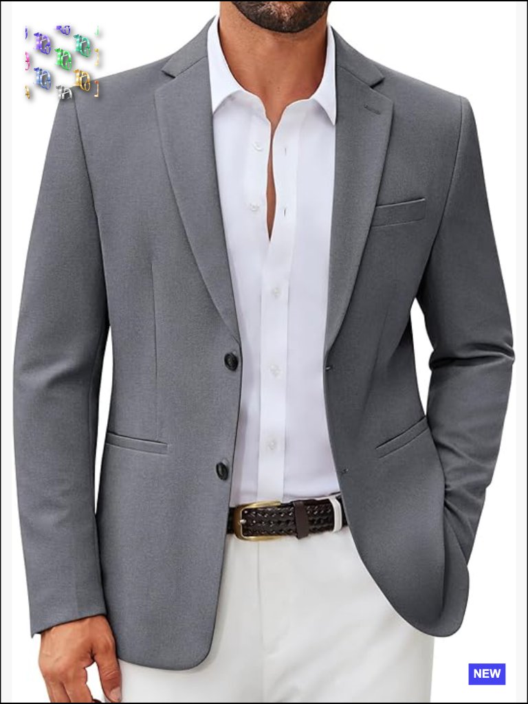 Slim Fit Sport Coat Lightweight Knit Blazer Classic Casual Elegant Versatile
